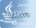 Java native keyword example
