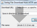 Java Swing application to download files from HTTP server with progress bar
