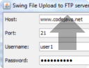 Java Swing application to upload files to FTP server with progress bar