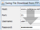 Java Swing application to download files from FTP server with progress bar