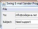Java Swing application for sending e-mail (with attachments)
