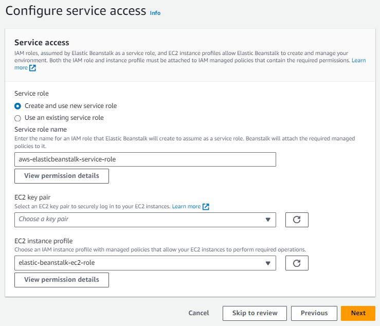 configure service access