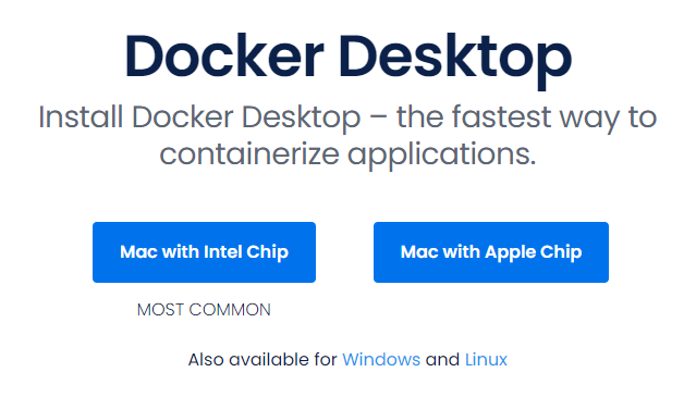 docker desktop for mac options