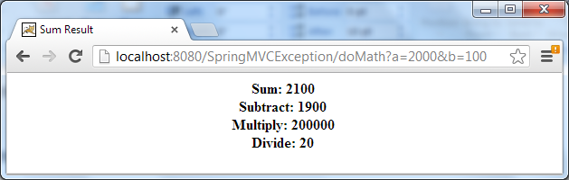 test handling exception in Spring MVC