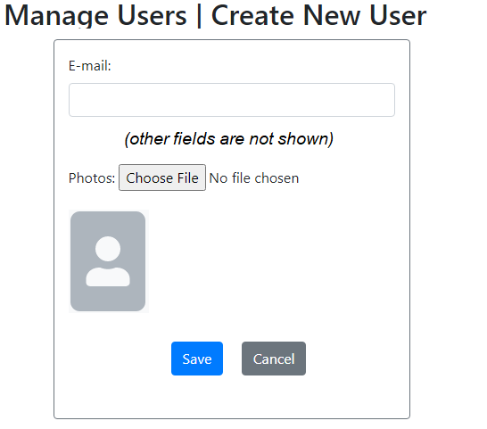 create user form
