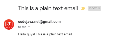 text email content