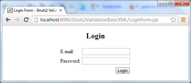 Testing form validation with Struts2