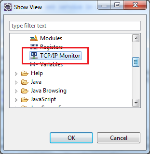 Show TCP IP Monitor View