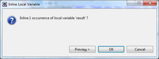 Inline variable confirm message