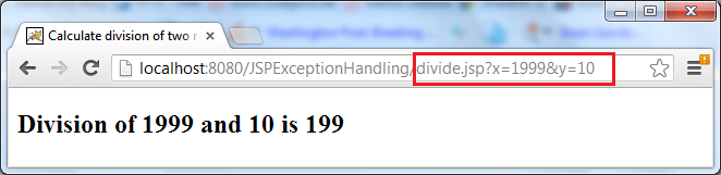 Test JSP page-level exception handling - success