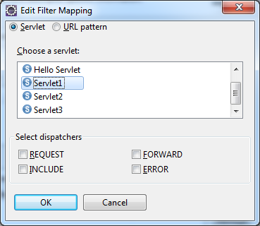 Edit Filter Mapping Servlet