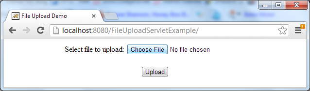 Test file upload servlet - upload form