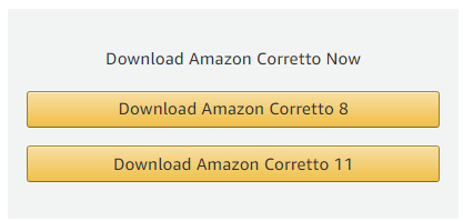 download amazon corretto buttons