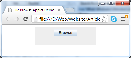 file browse applet in browser