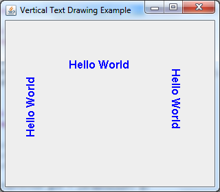 Vertical text drawing sample program