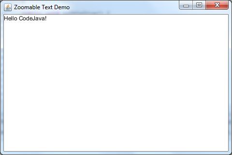 zoomable text demo - default