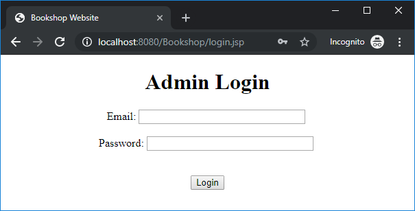 test login form