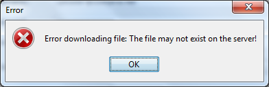 Download error message 2
