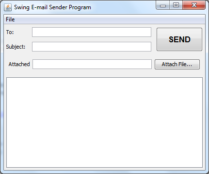 Swing E-mail Sender program