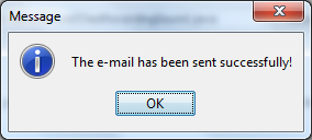 email sent success