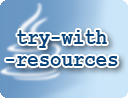 Java try-with-resources examples