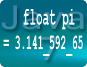 How to use underscores for numerical literals in Java