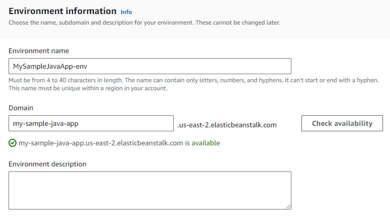 Environment information