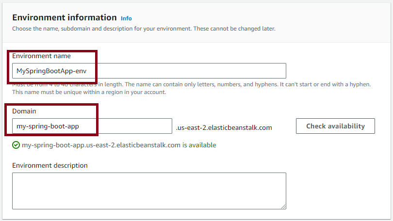 Environment information