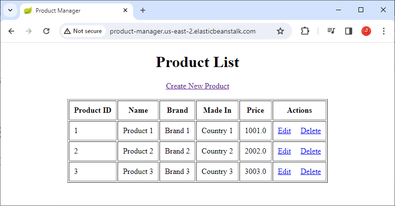 testing crud with database