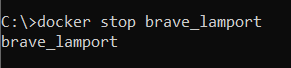 run docker stop command
