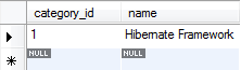result records in category table