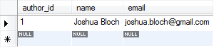 records in table author