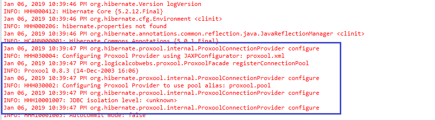 HibernateLogProxool
