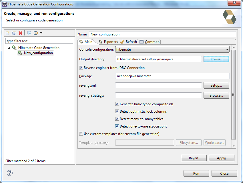 New Launch Configuration - Main