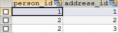 Person AddressTable