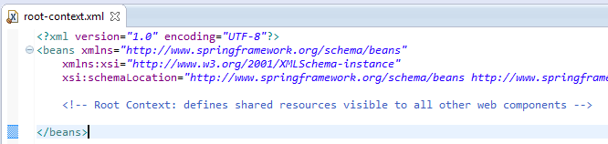 Spring configuration root-context.xml