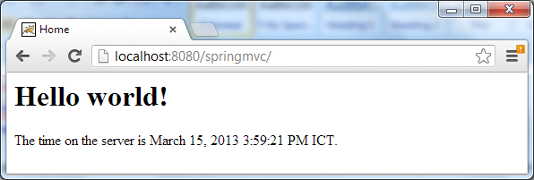 test HelloSpringMVC default page