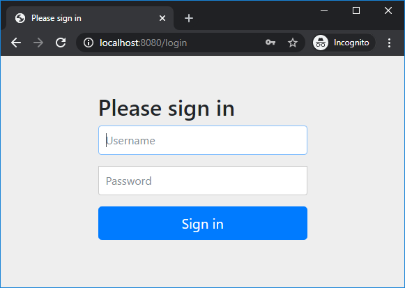 spring security default login form