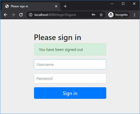 spring security logout success