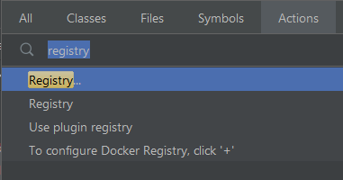 IntelliJ IDEA open Registry