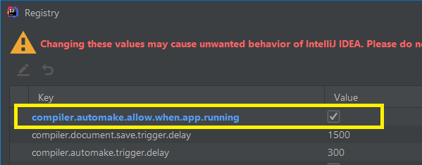 intellj idea registry automake