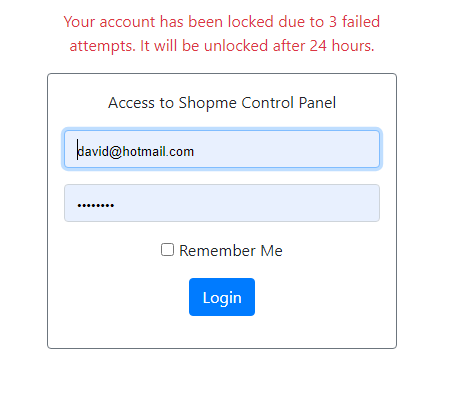 acount is locked