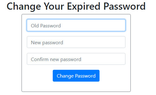 change password form