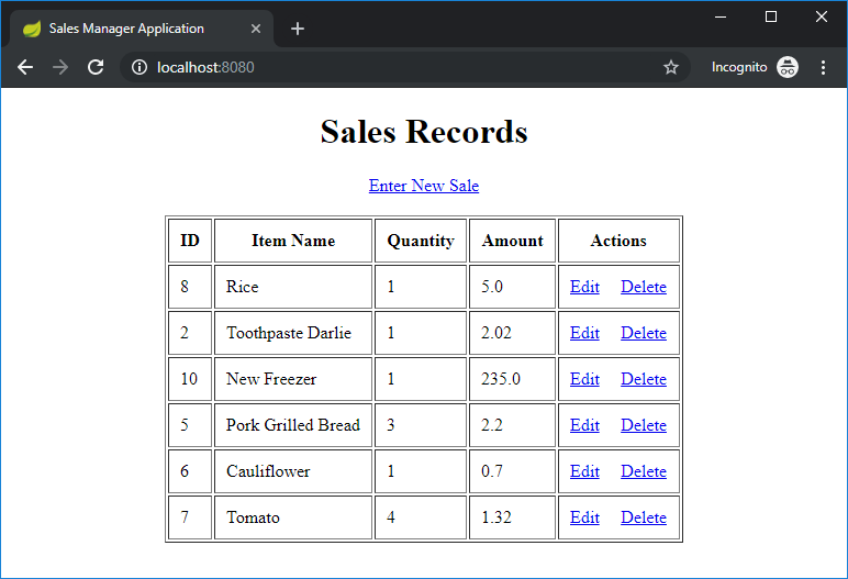 Sales Manager Application