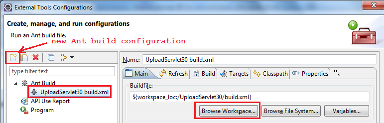 new Ant build configuration