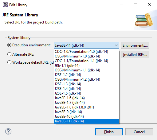 eclipse jre system library