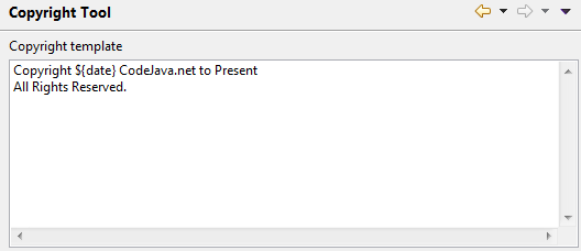CodeJava copyright template