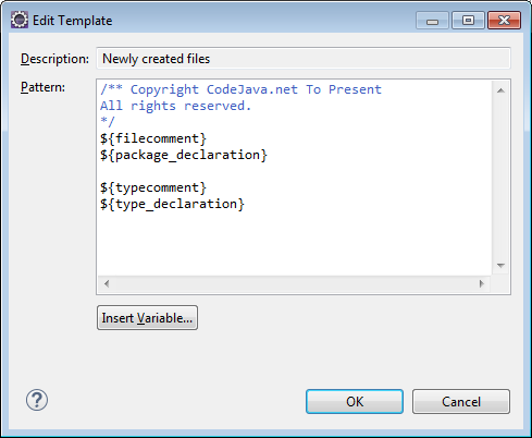 Edit Template Pattern