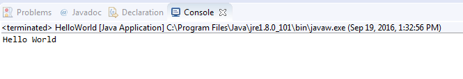 Run Hello World Program