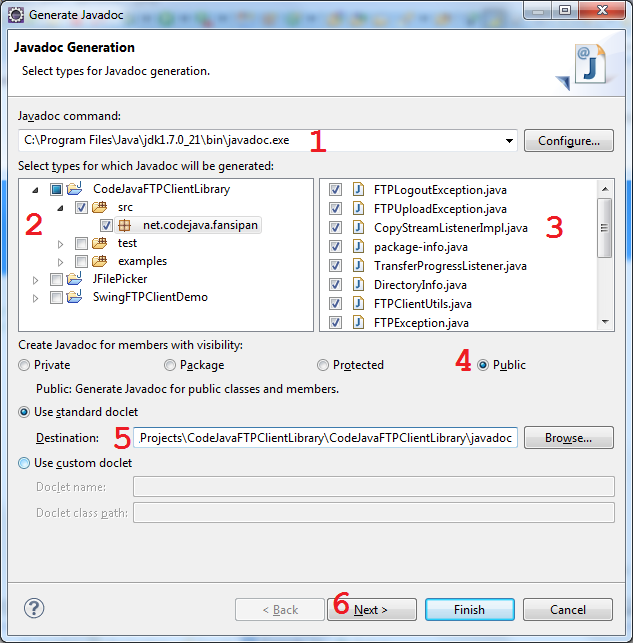 Javadoc Generation step 1